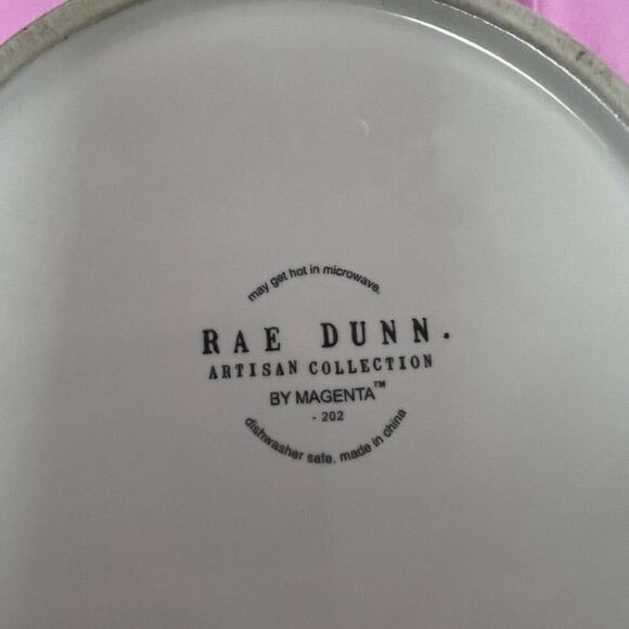 Rae Dunn 6” CHOW DOWN pet bowl ivory ceramic - Picture 7 of 7